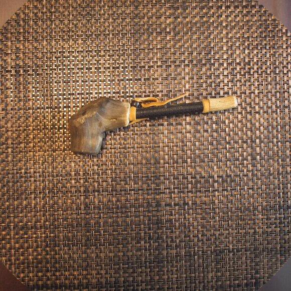 Native American Handcrafted Prayer Pipe - Picture 2 of 4